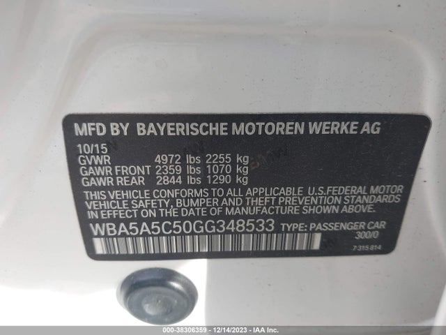 WBA5A5C50GG348533 BMW 528I