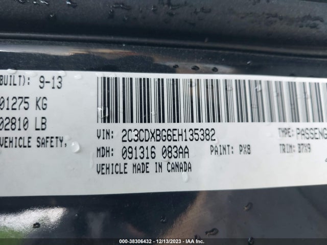 Dodge Charger Se 2014 2C3CDXBG6EH135382 Image 9