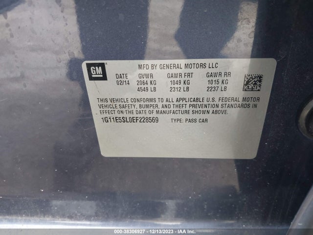 Chevrolet MALIBU 2LT 2014 1G11E5SL0EF228569 Image 9
