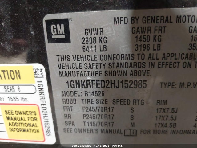 Chevrolet Traverse Ls 2017 1GNKRFED2HJ152985 Image 9