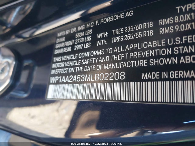 2021 PORSCHE MACAN WP1AA2A53MLB02208 Photo 8