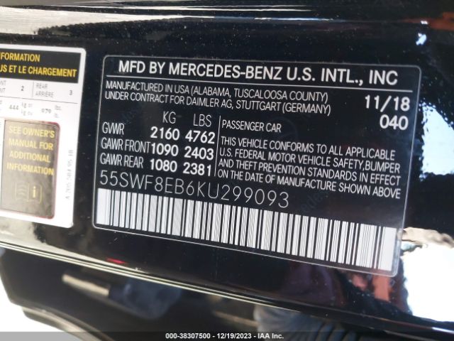55SWF8EB6KU299093 Mercedes-Benz C 300 4matic