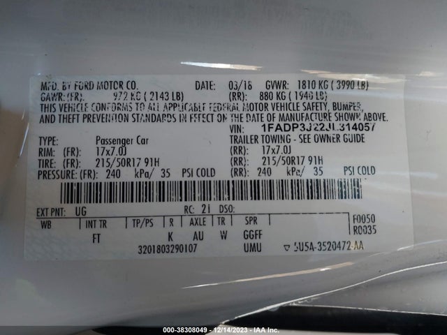 Ford Focus Titanium 2018 1FADP3J22JL314057 Image 9