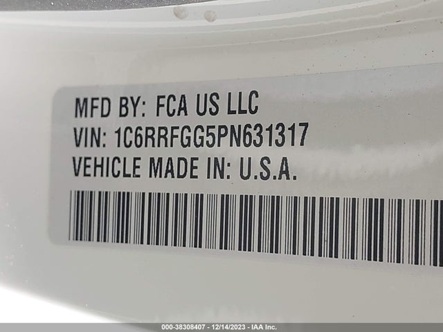 RAM 1500 Tradesman  4x4 5'7 Box 2023 1C6RRFGG5PN631317 Image 9