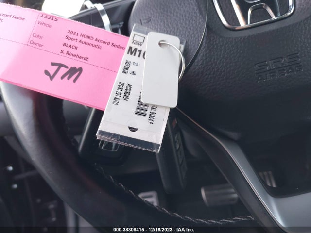 2021 HONDA ACCORD SPORT 2.0T VIN: 1HGCV2F36MA014188