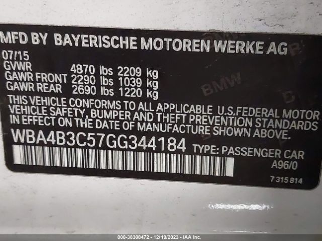 WBA4B3C57GG344184 BMW 435i Gran Coupe Xdrive