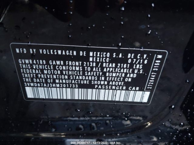 3VWDB7AJ3HM201733 Volkswagen Jetta 1.4t Se