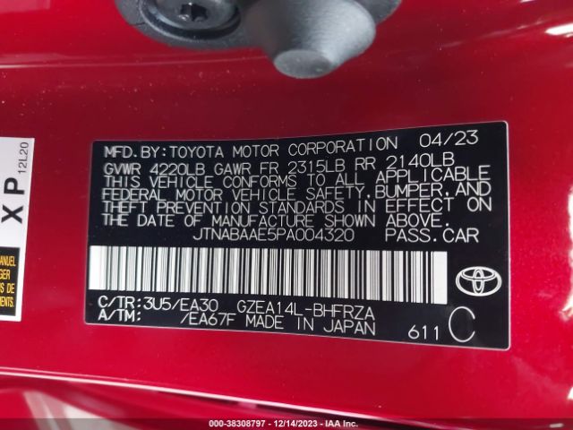 2023 TOYOTA GR COROLLA JTNABAAE5PA004320 Photo 8