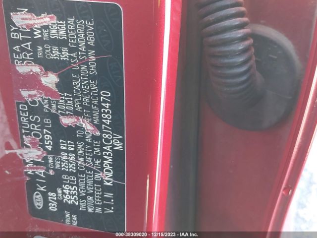 KNDPM3AC8J7483470 KIA Sportage Lx