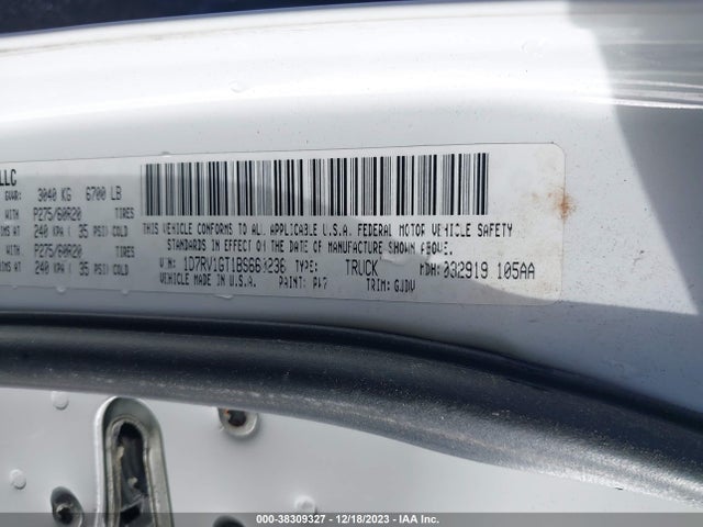 Продаж на аукціоні авто 2011 Ram Ram 1500 Laramie, vin: 1D7RV1GT1BS660236, номер лоту: 38309327