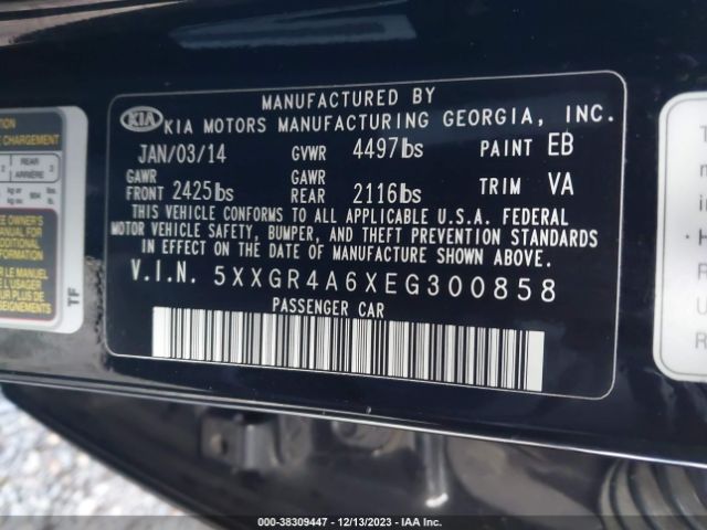 5XXGR4A6XEG300858 KIA Optima Sx Turbo