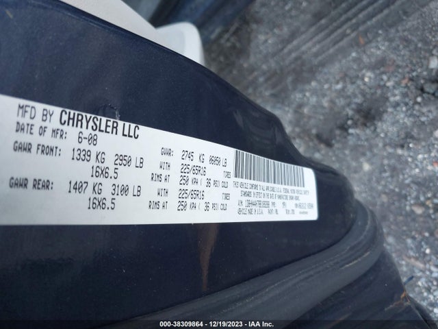 2008 DODGE GRAND CARAVAN SE VIN: 1D8HN44H78B189288