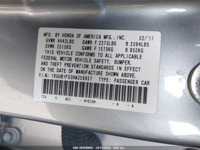 Acura Tlx Technology Package 2017 19UUB1F50HA009857 Image 9