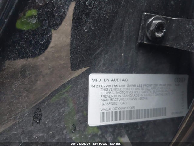 WAUAUDGYXPA117968 Audi A3 Premium 40 Tfsi Front-wheel Drive S Tronic