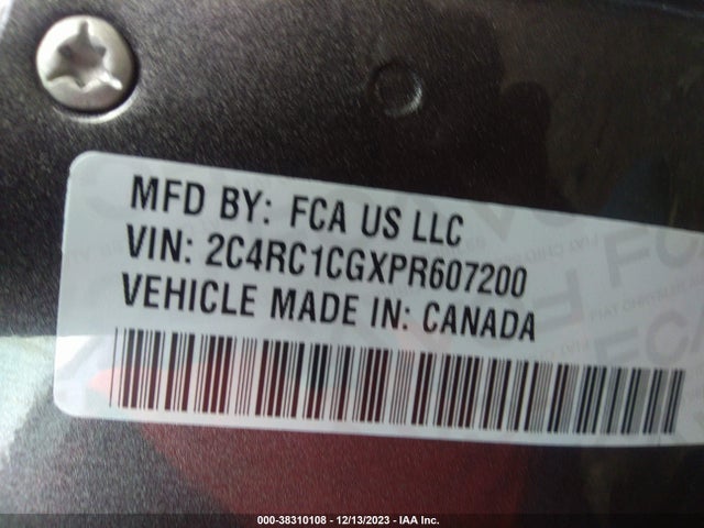 2C4RC1CGXPR607200 Chrysler Voyager Lx