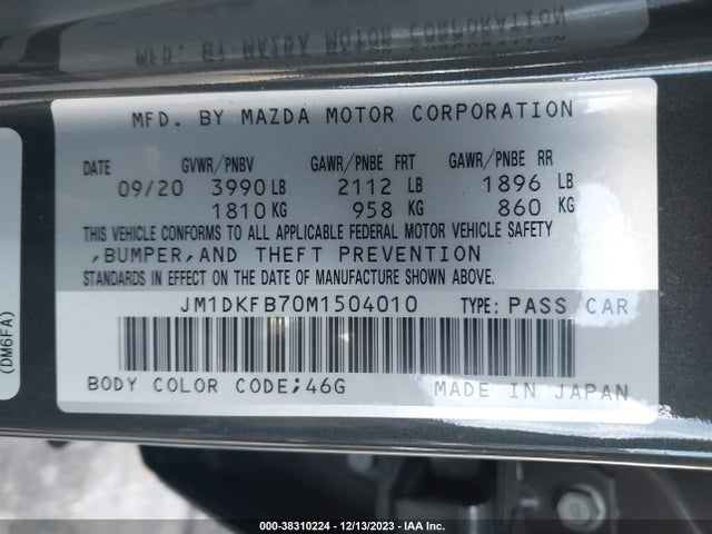 JM1DKFB70M1504010 Mazda Cx-3 Sport