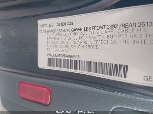 WAUENAF46KA066635 Audi A4 45 Premium