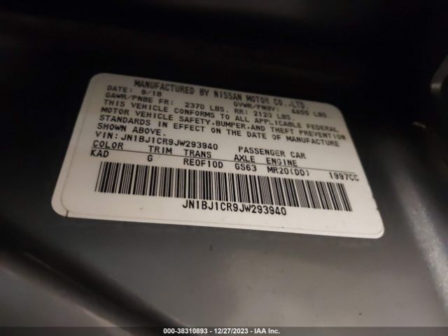 JN1BJ1CR9JW293940 Nissan Rogue Sport Sl