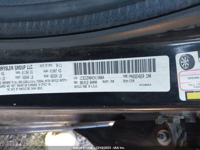 2012 DODGE AVENGER SE VIN: 1C3CDZAB4CN110664