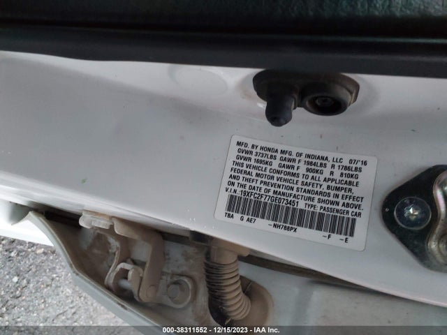 Honda CIVIC EX 2016 19XFC2F77GE073451 Image 9