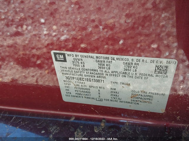 GMC Sierra 1500 Sle 2014 3GTP1UEC1EG139871 Image 9