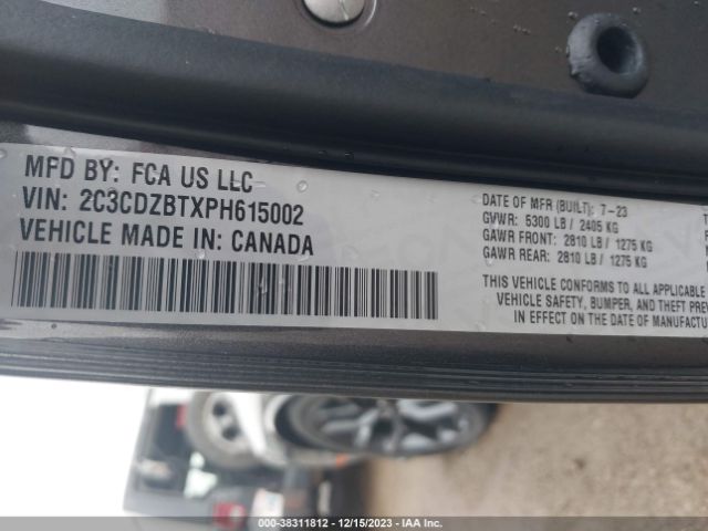 2023 DODGE CHALLENGER 2C3CDZBTXPH615002 Photo 8