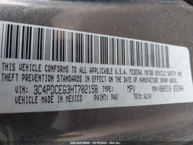 3C4PDCEG3HT702158 Dodge JOURNEY GT