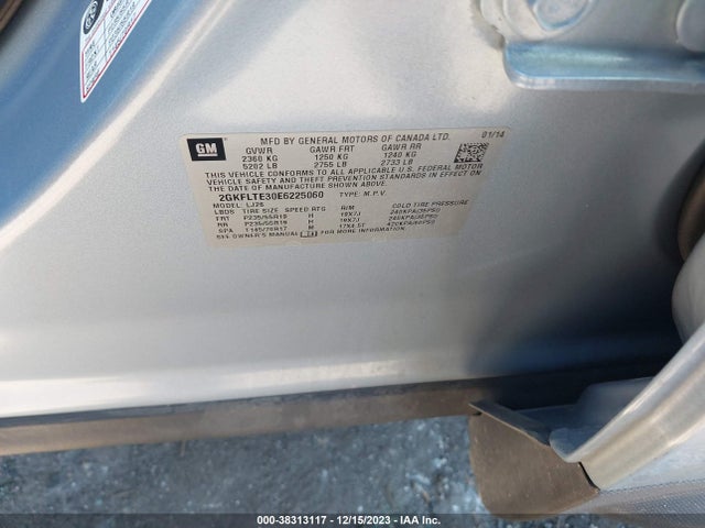 GMC Terrain Slt-2 2014 2GKFLTE30E6225060 Image 9