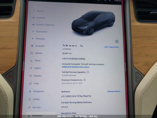 5YJXCBE26LF219692 Tesla Model X Long Range Dual Motor All-wheel Drive/long Range Plus Dual Motor All-wheel Drive