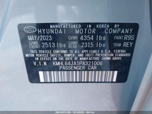 KMHL64JA1PA321006 Hyundai SONATA SEL
