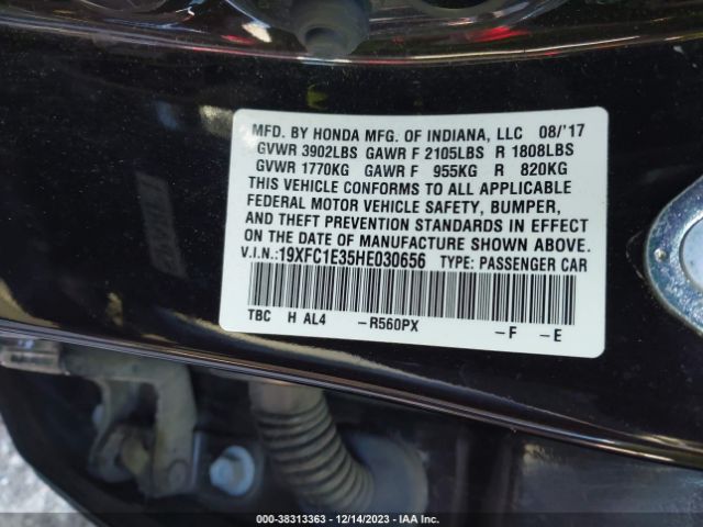 19XFC1E35HE030656 Honda Civic Ex-t