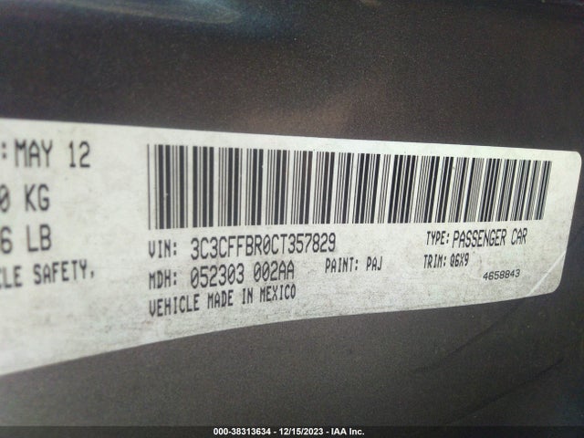 2012 FIAT 500 3C3CFFBR0CT357829 Photo 8