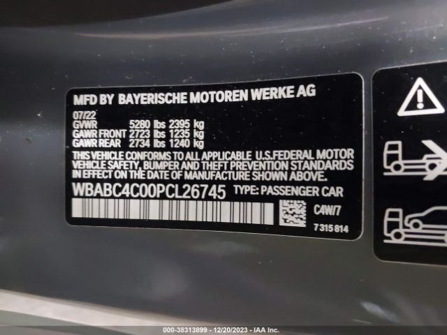 WBABC4C00PCL26745 BMW M850i Xdrive