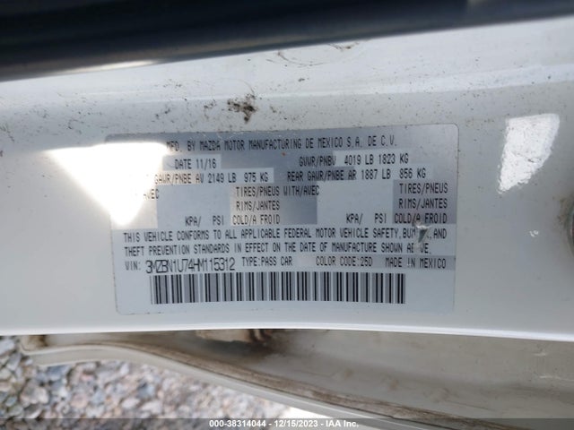 3MZBN1U74HM115312 Mazda Mazda3 Sport