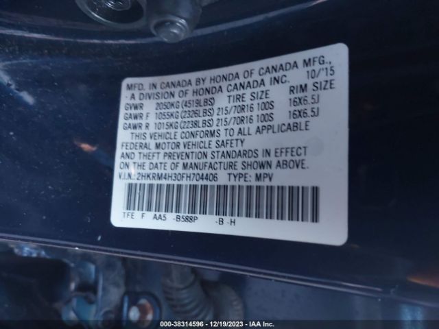 2HKRM4H30FH704406 Honda CR-V LX