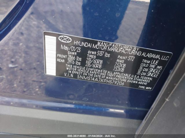 2023 HYUNDAI SANTA FE 5NMS14AJXPH579206 Photo 8