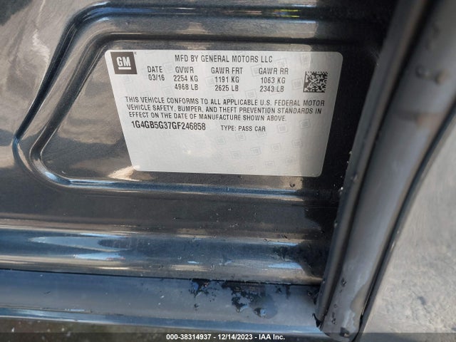 1G4GB5G37GF246858 Buick Lacrosse