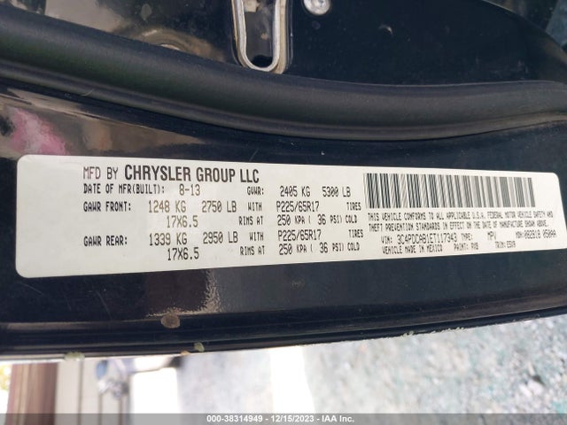 Dodge JOURNEY SE 2014 3C4PDCAB1ET117343 Image 9