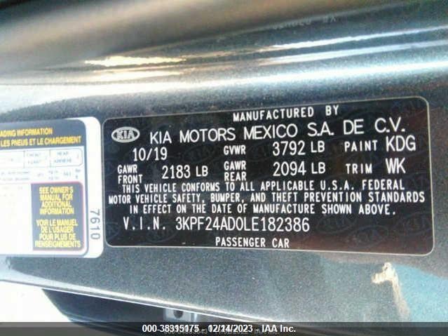 KIA Forte Lxs 2020 3KPF24AD0LE182386 Image 9