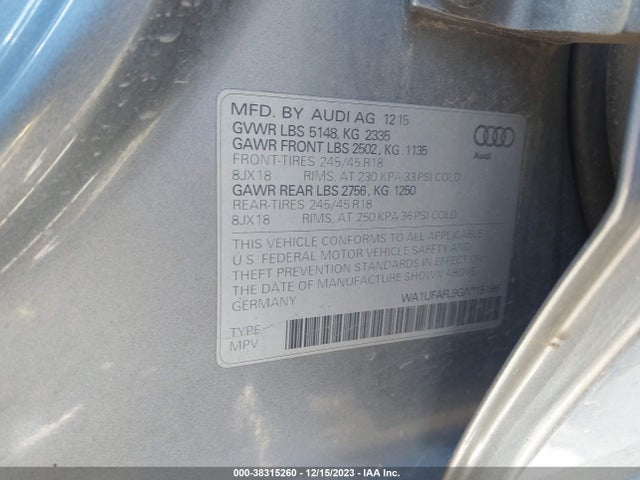 WA1UFAFL9GA015196 Audi Allroad 2.0t Premium