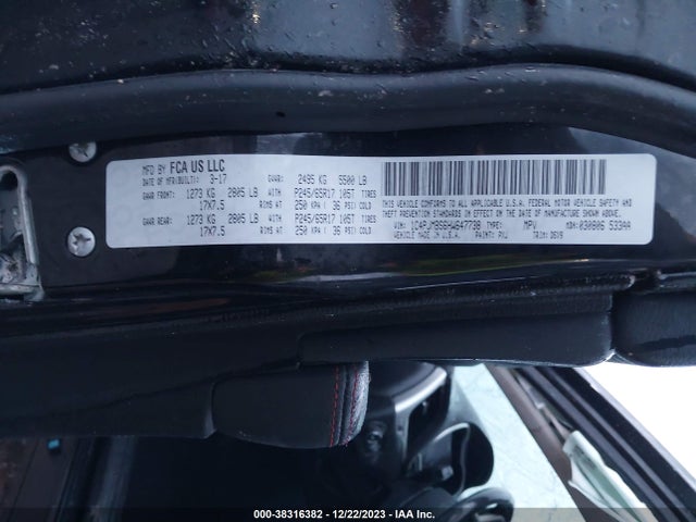 1C4PJMBS6HW647738 Jeep Cherokee Trailhawk 4x4