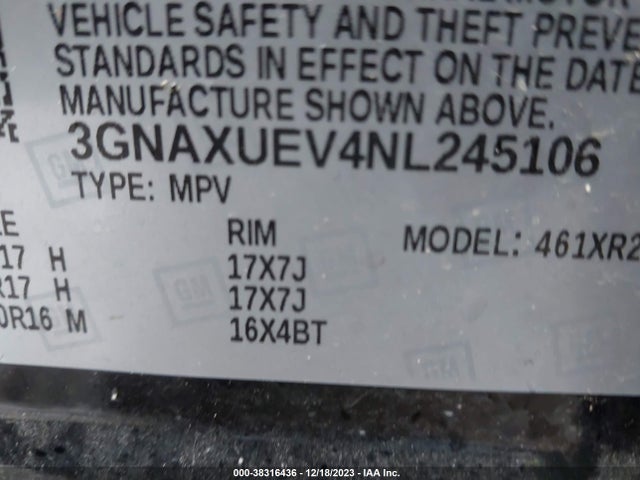 Chevrolet Equinox Awd Lt 2022 3GNAXUEV4NL245106 Image 9