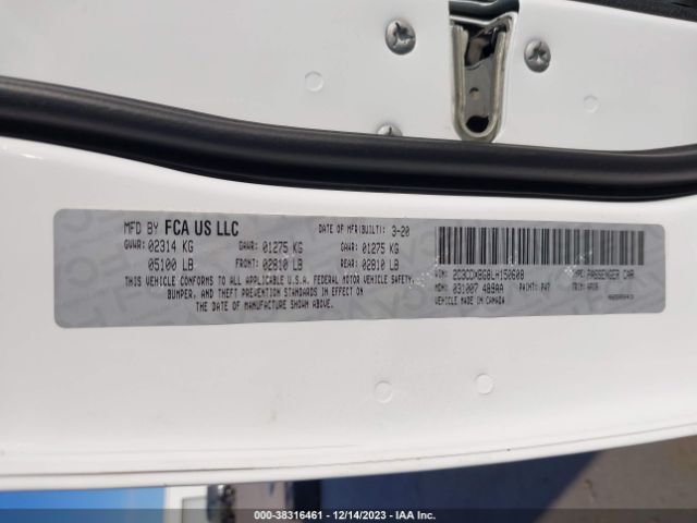 2C3CDXBG8LH150608 Dodge Charger Sxt Rwd
