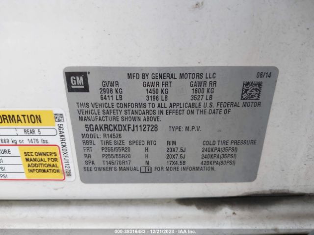 5GAKRCKDXFJ112728 Buick Enclave Premium