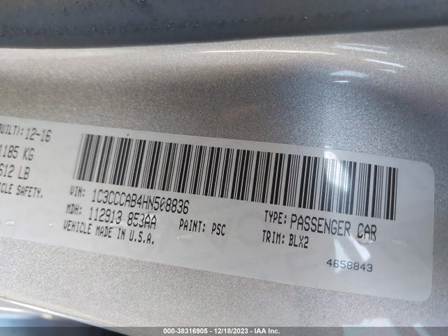 Chrysler 200 Limited Platinum 2017 1C3CCCAB4HN508836 Image 9