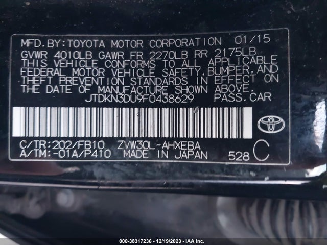 Toyota Prius 2015 JTDKN3DU9F0438629 Image 21