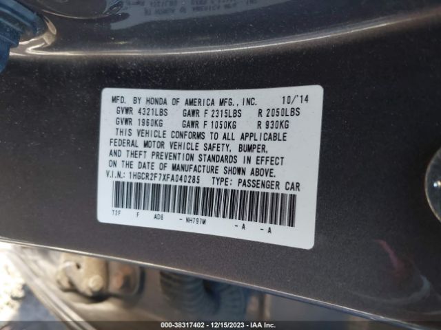 1HGCR2F7XFA040285 Honda ACCORD EX