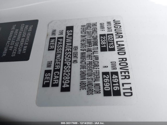 2013 JAGUAR XF SAJWA0ES5DPS82894 Photo 8