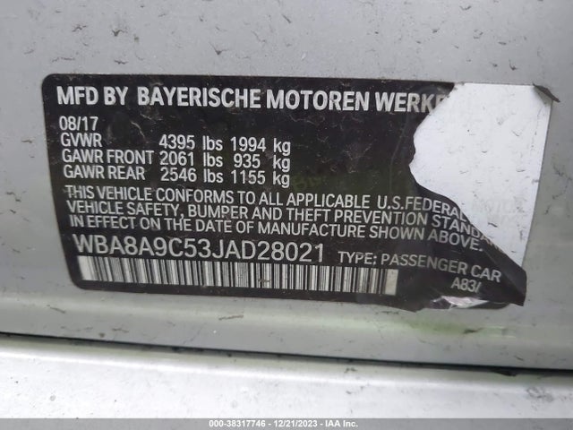 BMW 320i 2018 WBA8A9C53JAD28021 Image 9