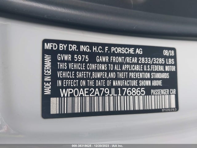 2018 PORSCHE PANAMERA E-HYBRID WP0AE2A79JL176865 Photo 8